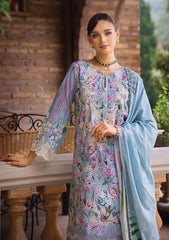 Lawn Collection - Elaf - Print Chikankari 24 - ECT-03A - Ocean Blue