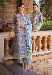 Lawn Collection - Elaf - Print Chikankari 24 - ECT-03A - Ocean Blue