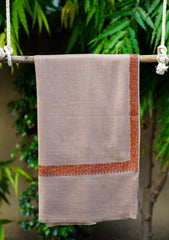 Pashmina Embroidered Shawl D - 08 - L Pink