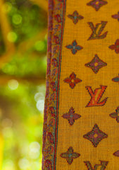 Pashmina Jamawar  Shawl D - 06 - Mustrd