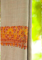 Pashmina Kashmiri Work Shawl D - 01 - D Lilac