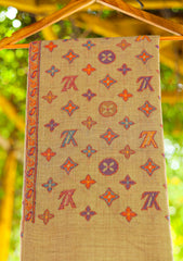 Pashmina Jamawar  Shawl D - 06 - Brown