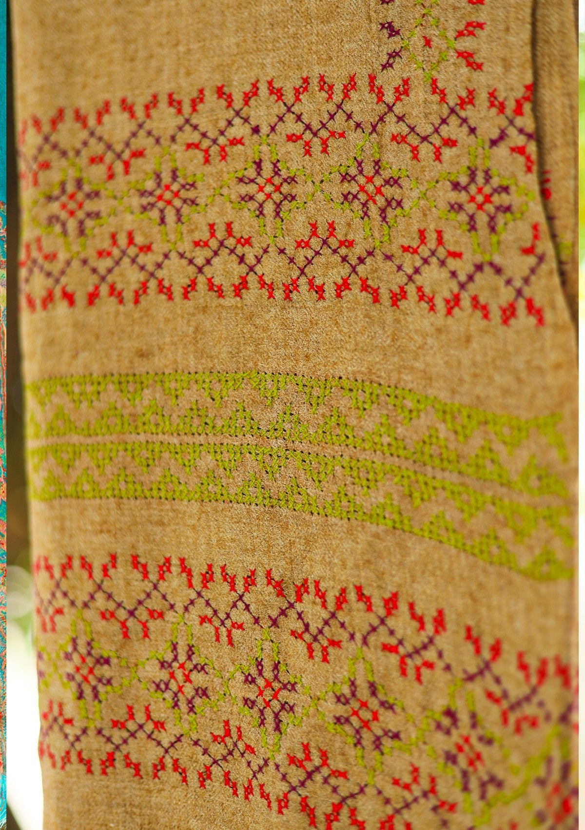 Wool Needle Work Shawl D - 52