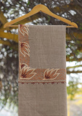 Wool Ari Work Shawl D - 27F - BROWN