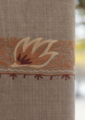 Wool Ari Work Shawl D - 27F - BROWN