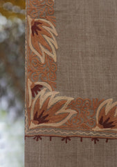 Wool Ari Work Shawl D - 27F - BROWN