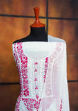 Winter Collection - Riwaj - Bamber Chikankari W/ Mirror Work - White