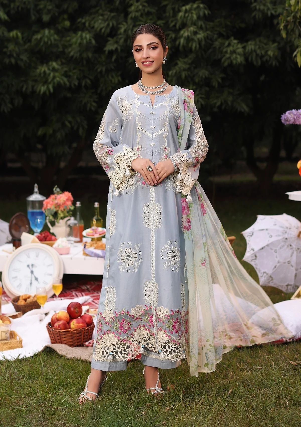 Lawn Collection - Kahf - Festive - KFL24#8A - Firuze