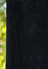 Swiss Lawn Emb Shawl D - 24 - Black