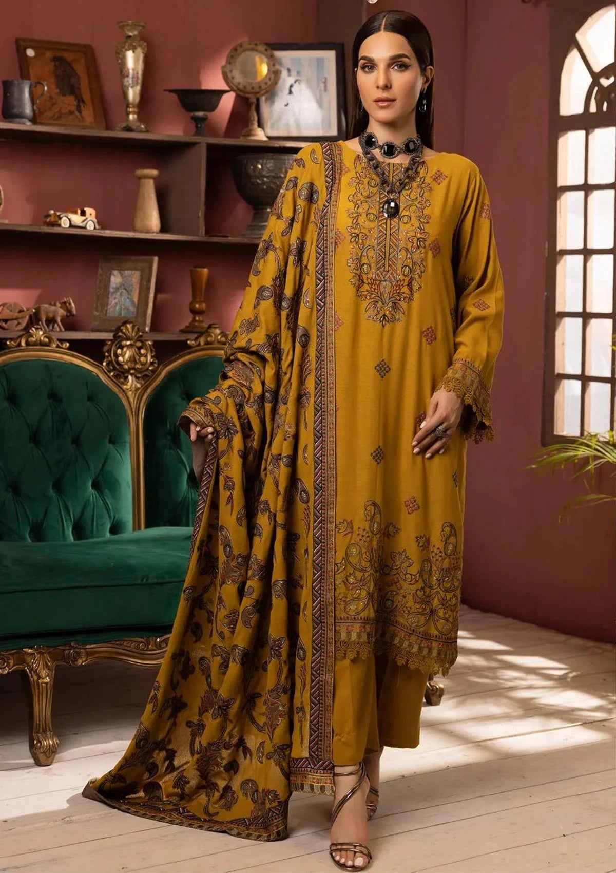 Winter Collection - Shaista - Premium Embroidered Karandi - SPK23#159