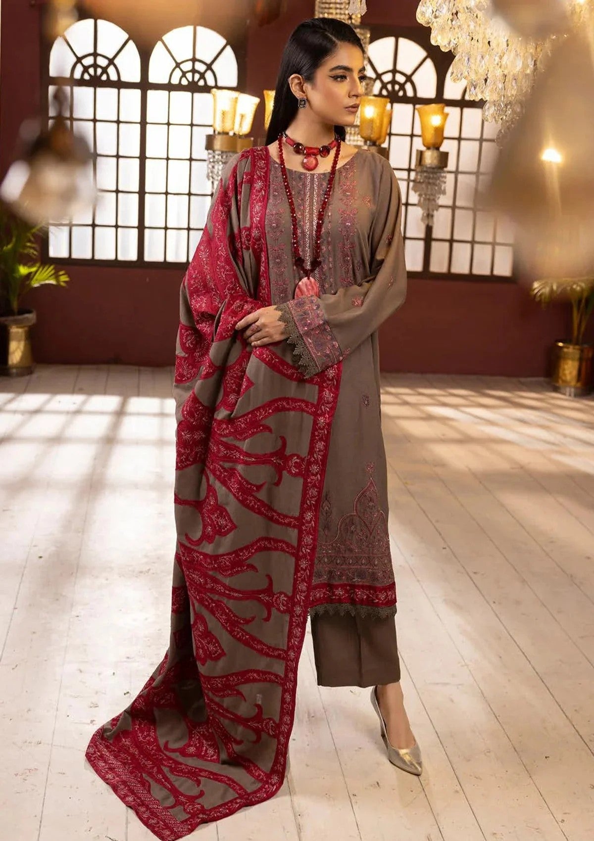 Winter Collection - Shaista - Premium Embroidered Karandi - SPK23#162