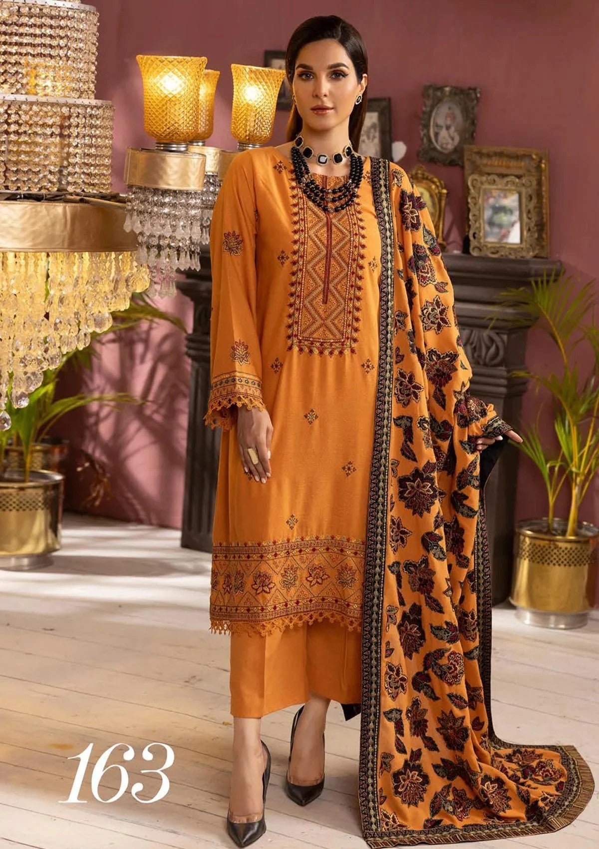 Winter Collection - Shaista - Premium Embroidered Karandi - SPK23#163