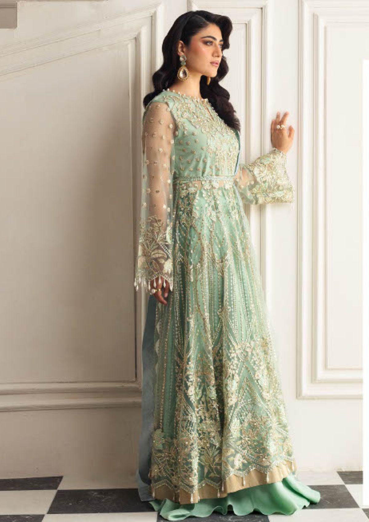 Formal Collection - Mushq - Hemline - Aura Debut - Wedding - MSQ24#01 - Pistachio