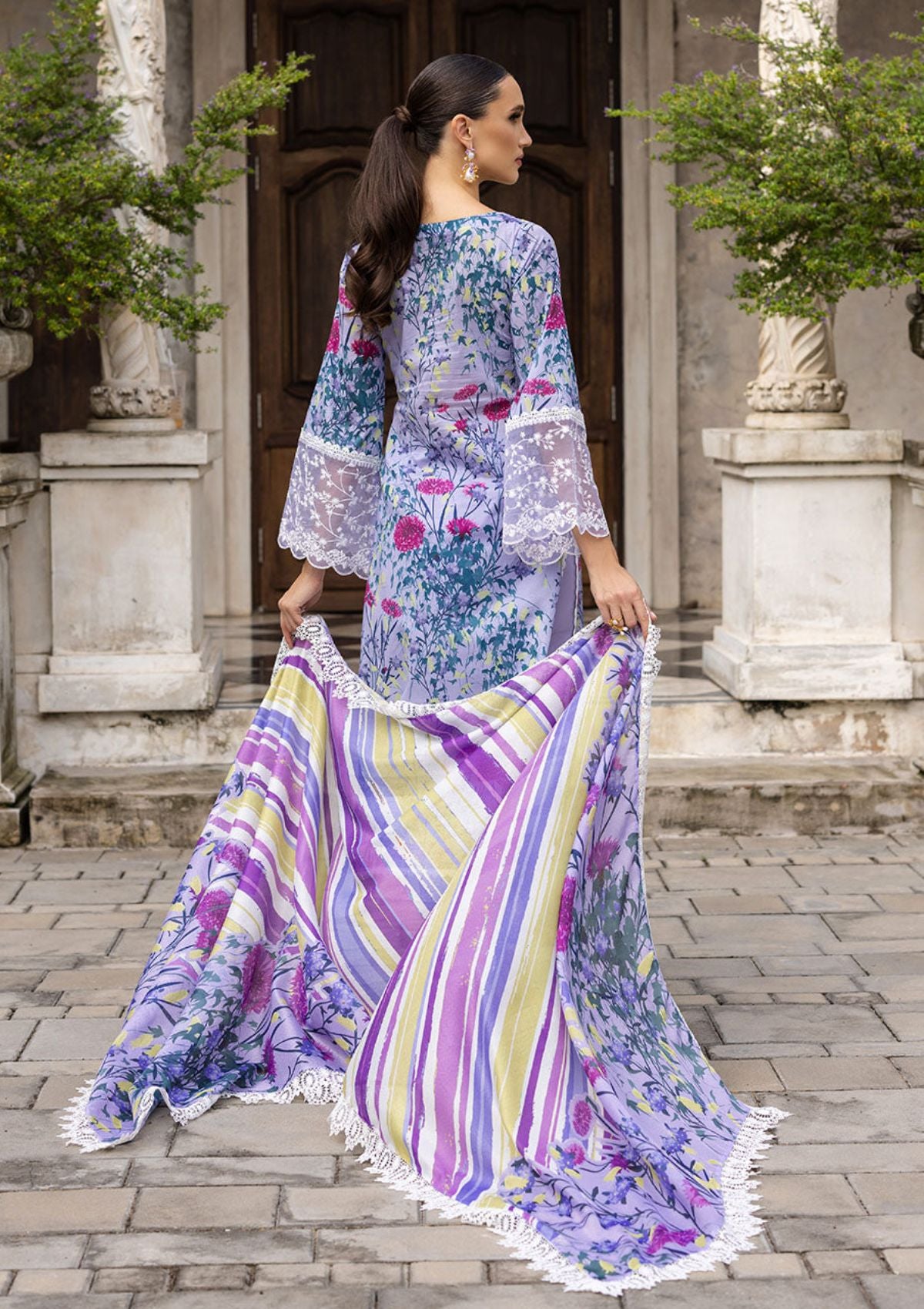 Lawn Collection - Zainab Chottani - Tahra - ZCT#10B - FROSTY ORCHID