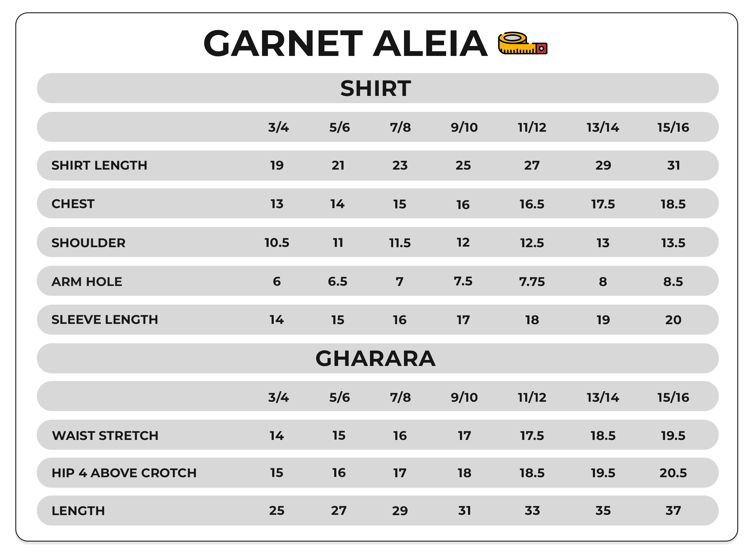 Size Chart Image