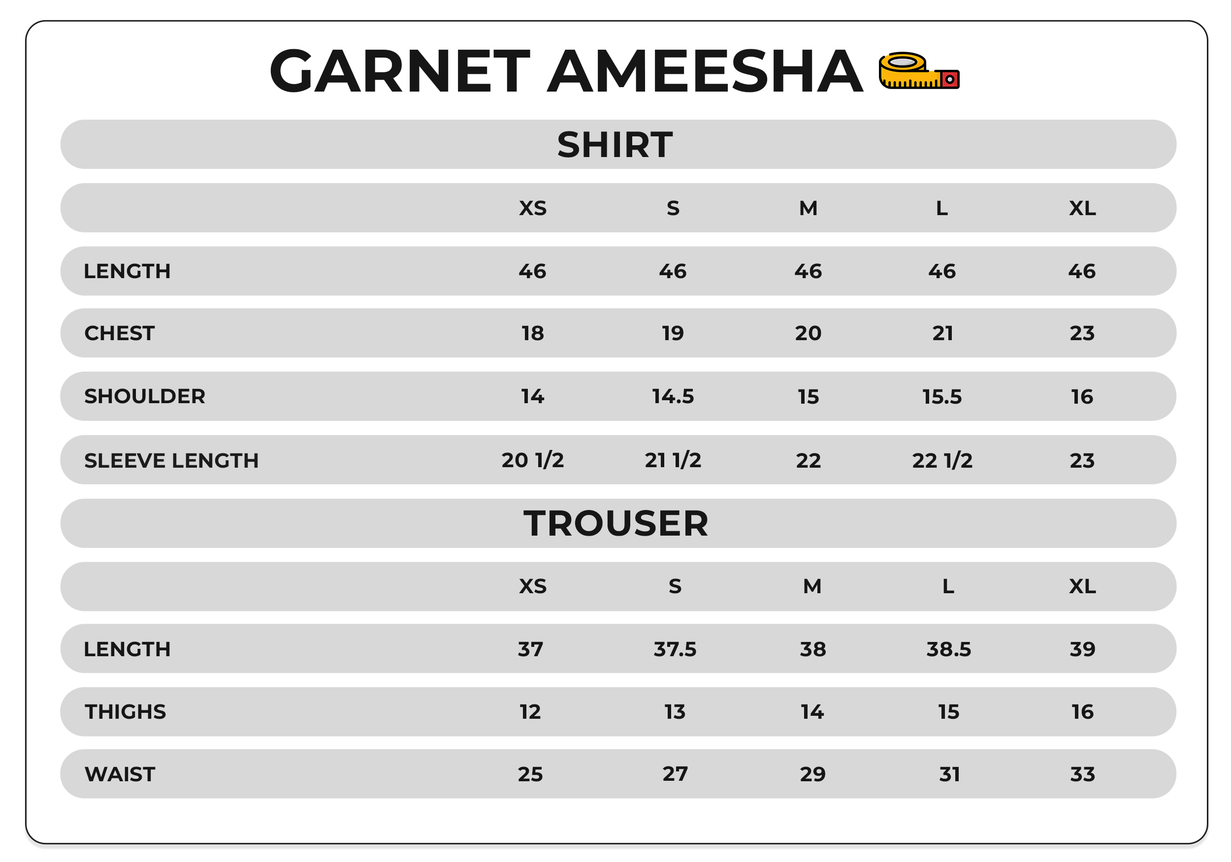 Size Chart Image