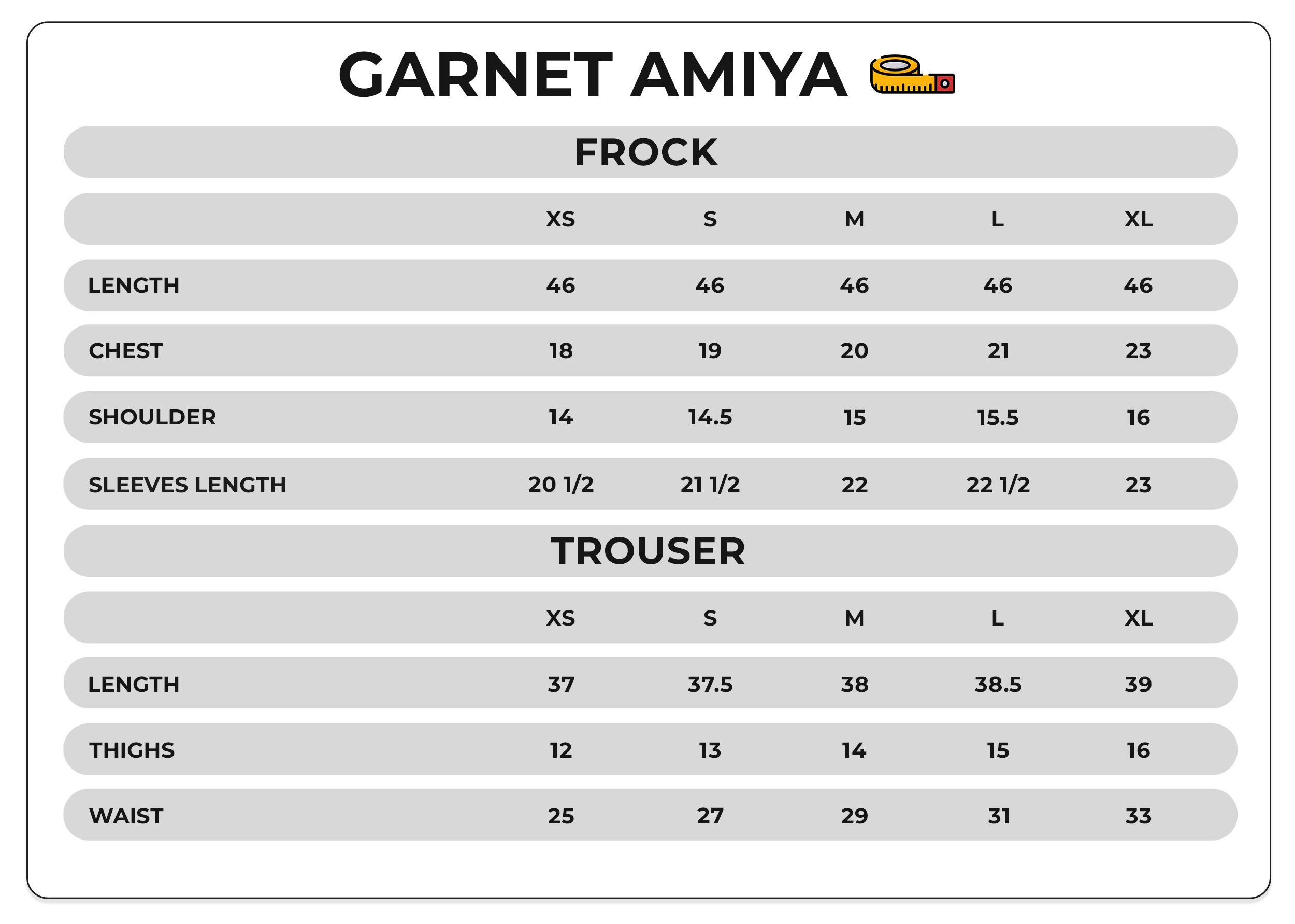 Size Chart Image