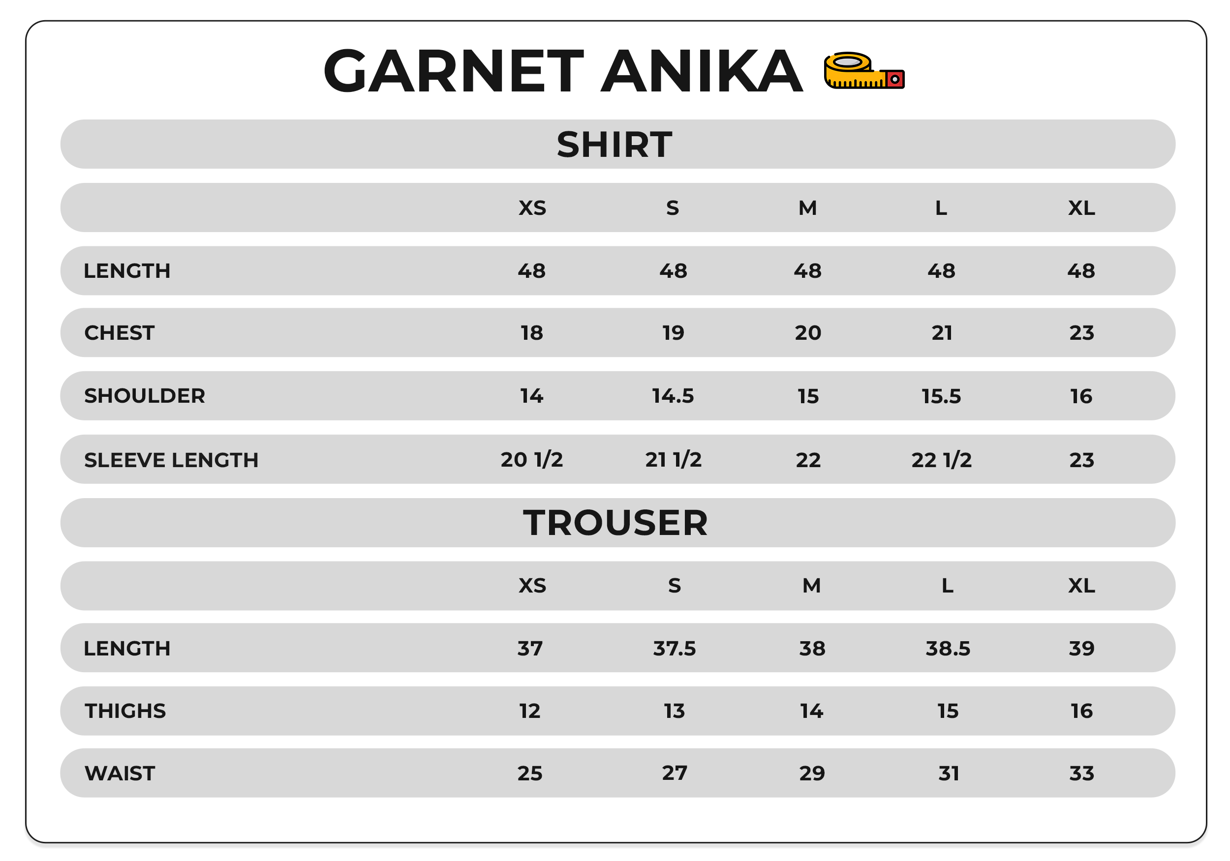 Size Chart Image