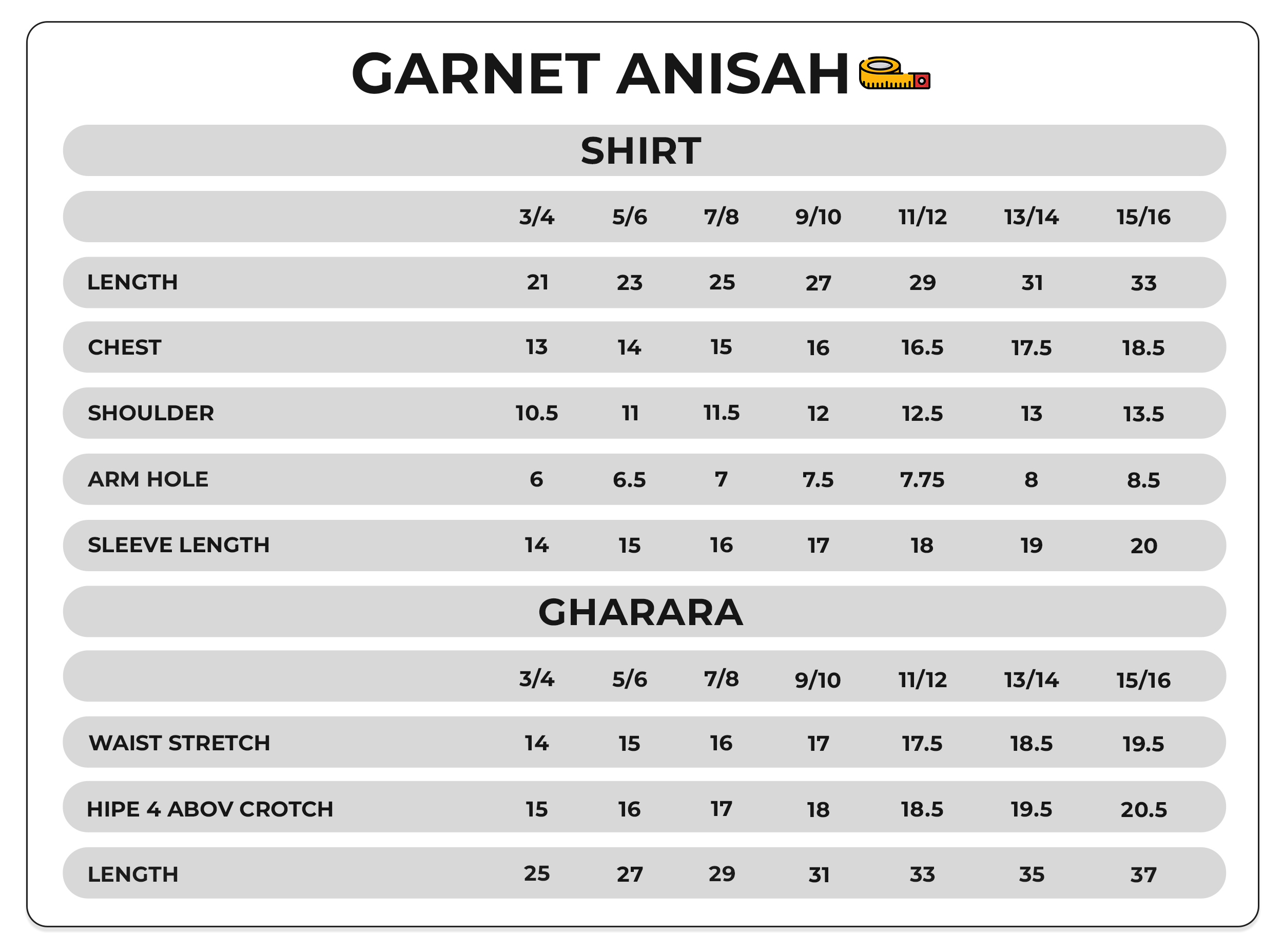 Size Chart Image