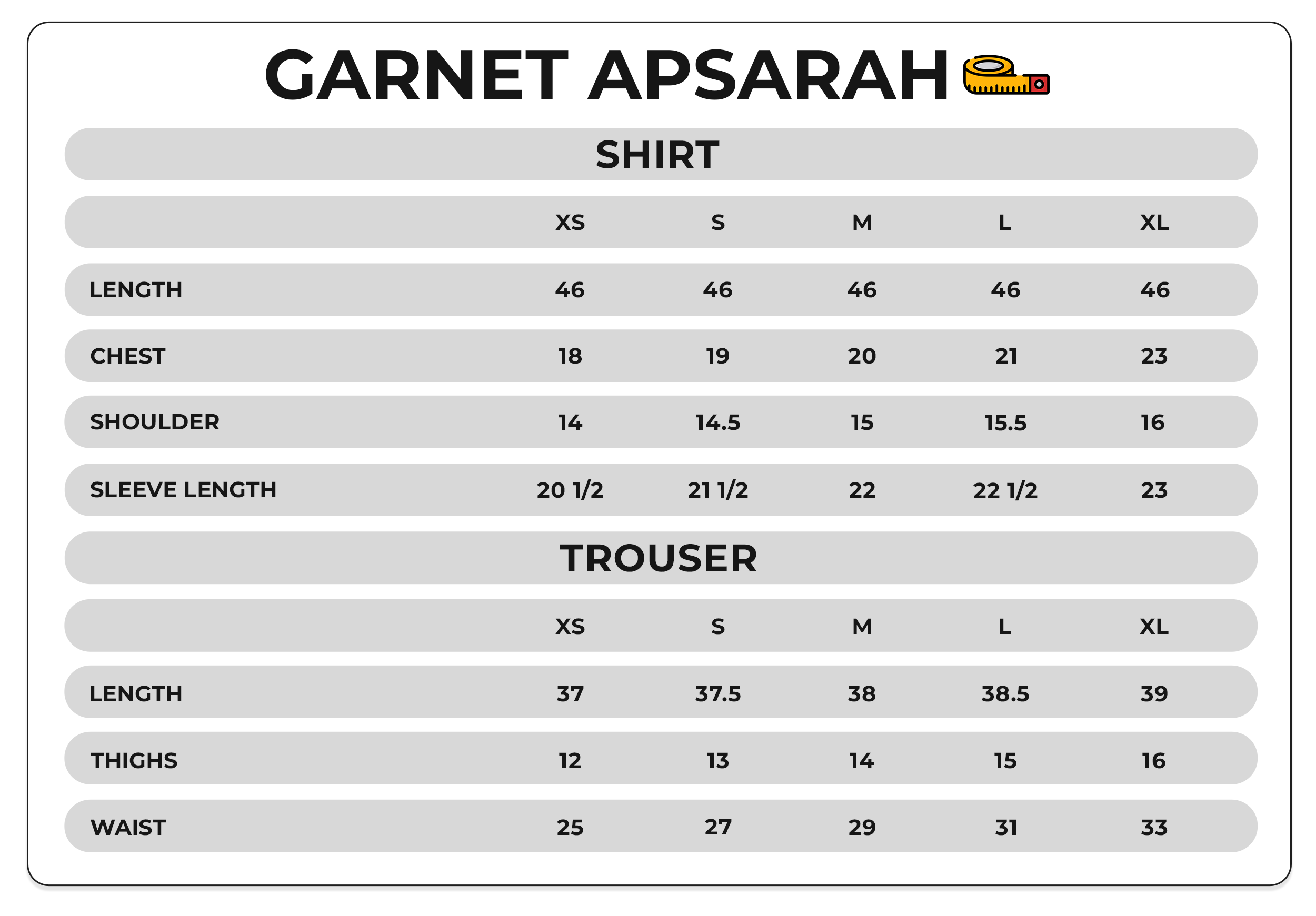 Size Chart Image