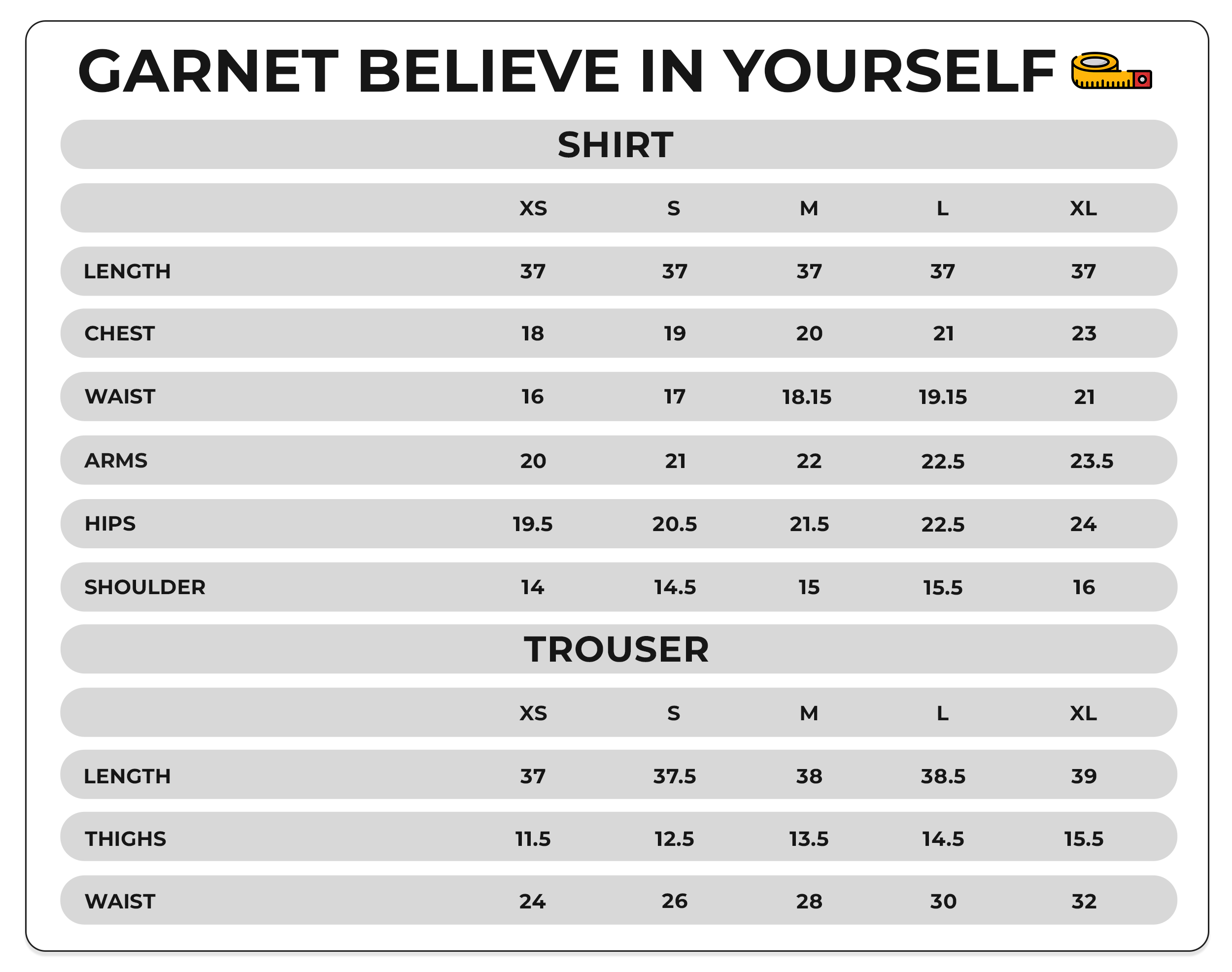 Size Chart Image