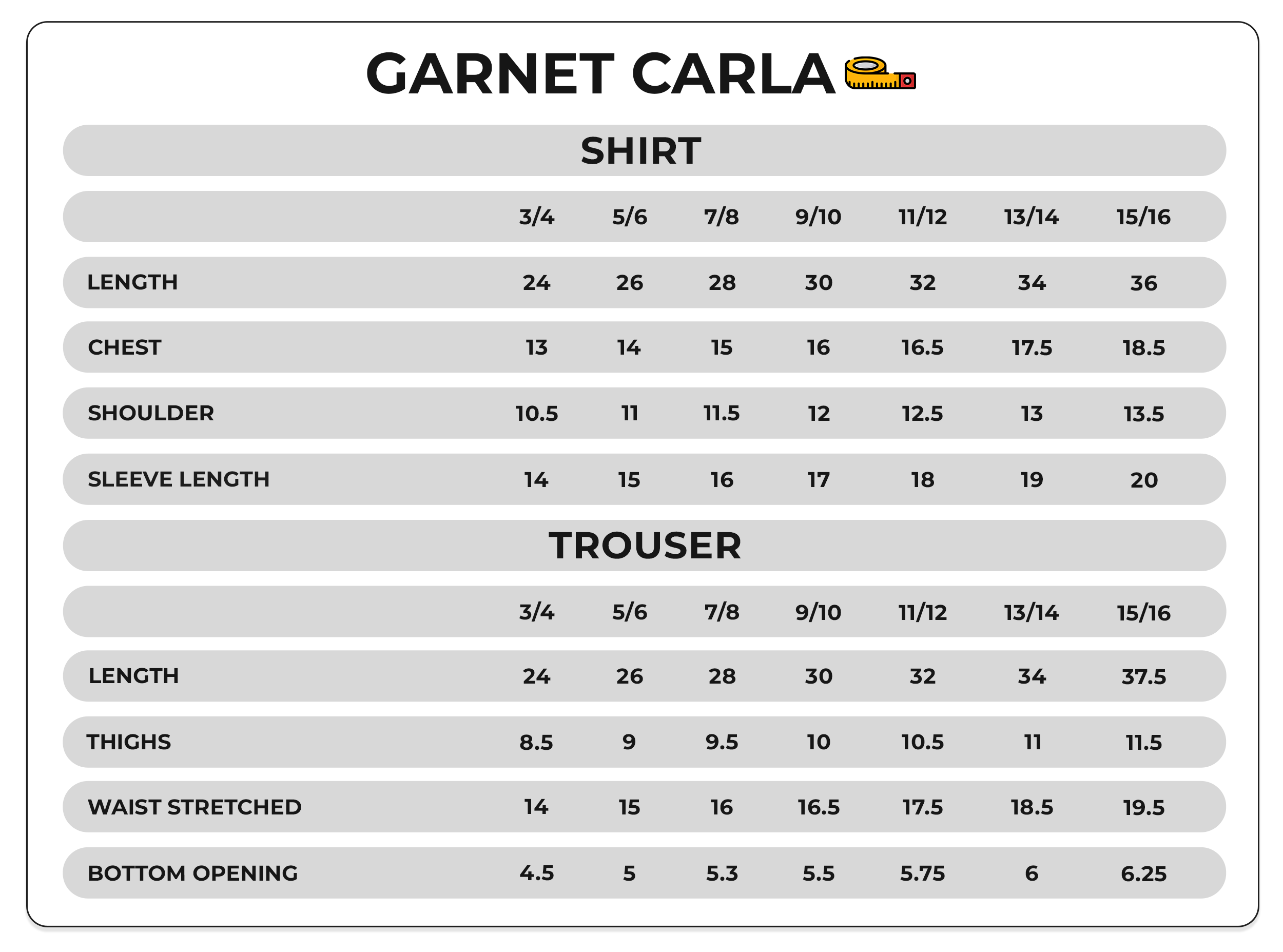 Size Chart Image