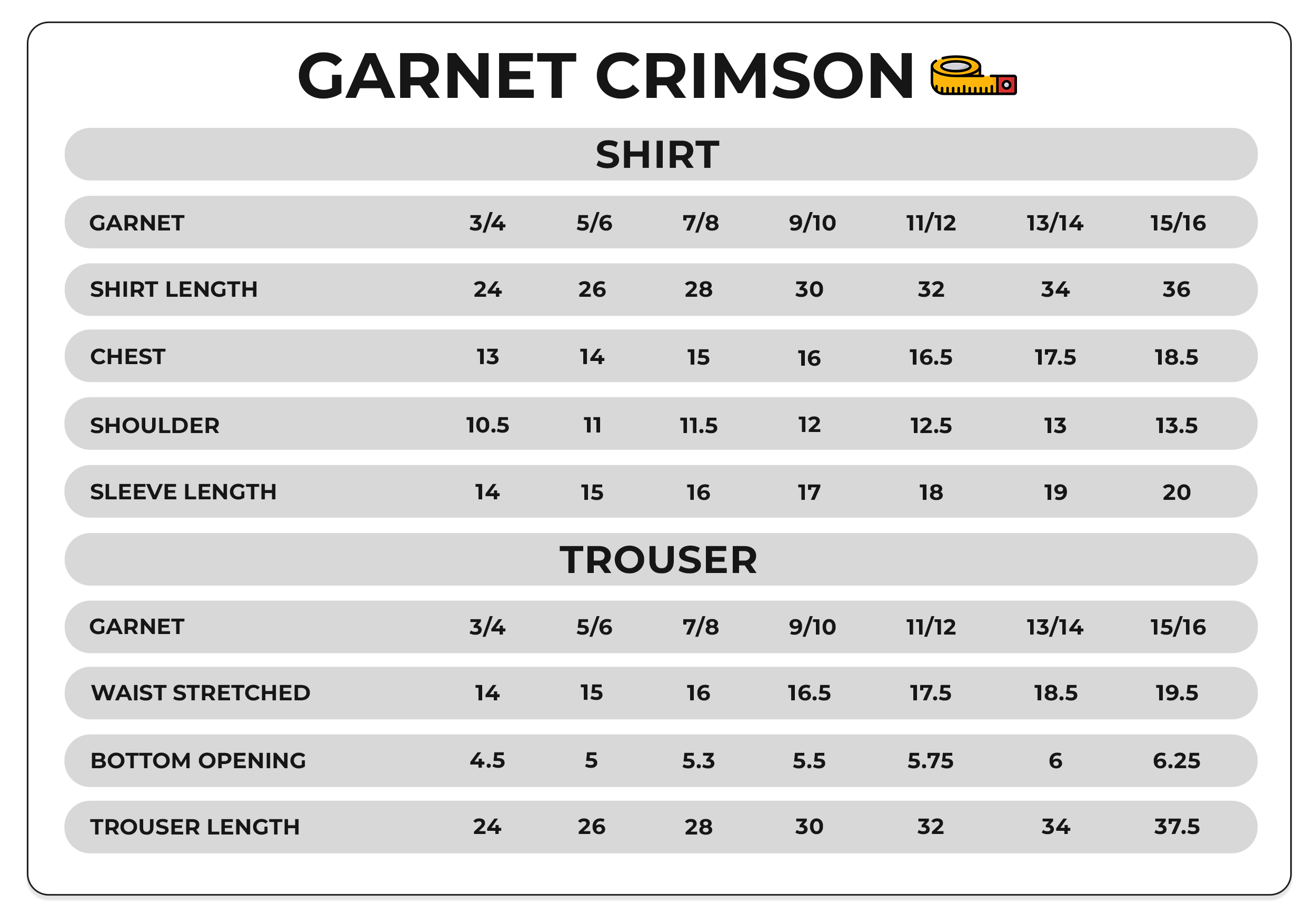 Size Chart Image