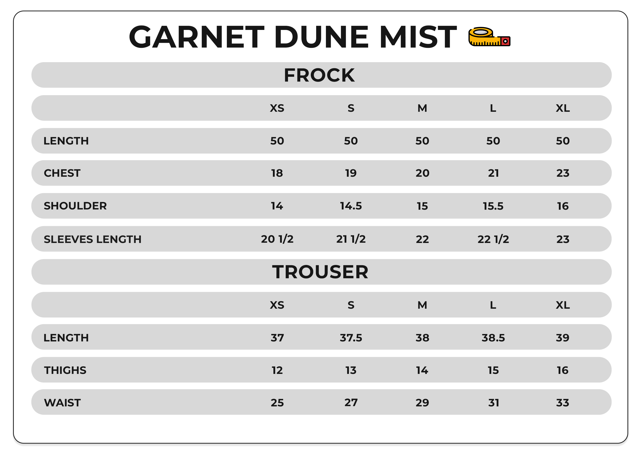 Size Chart Image