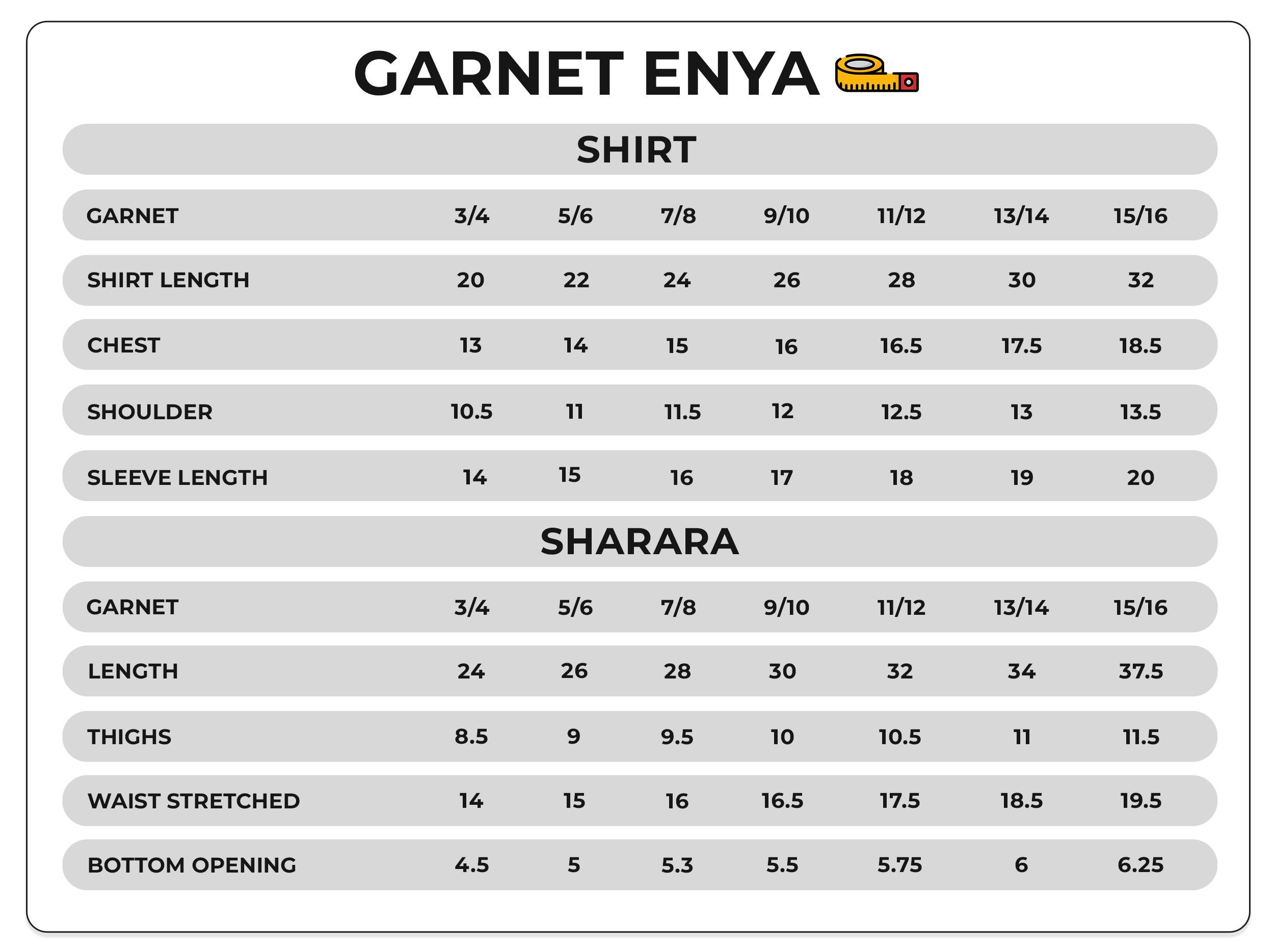 Size Chart Image