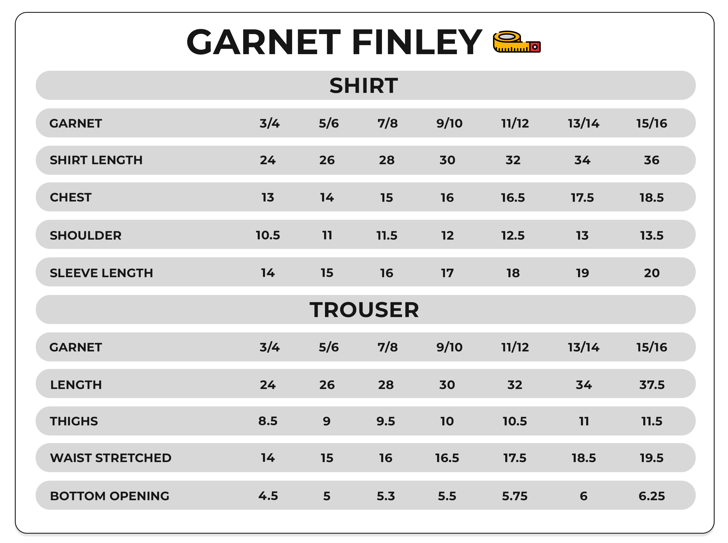 Size Chart Image