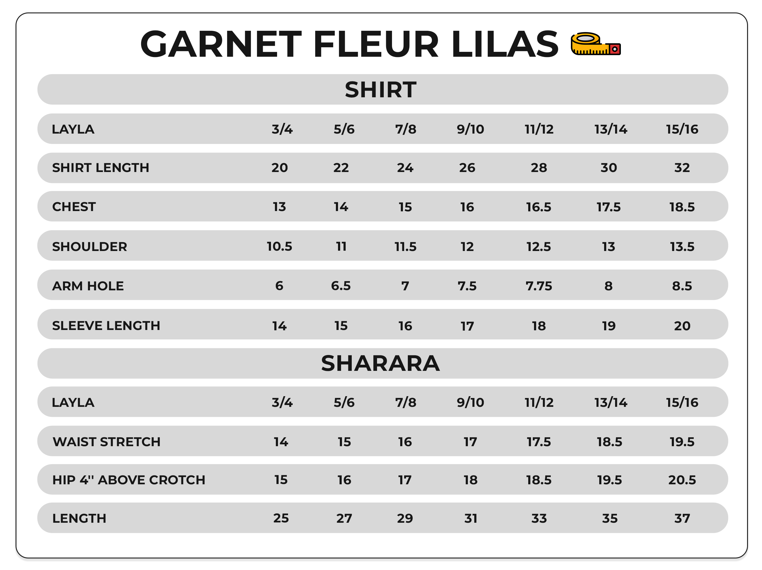 Size Chart Image