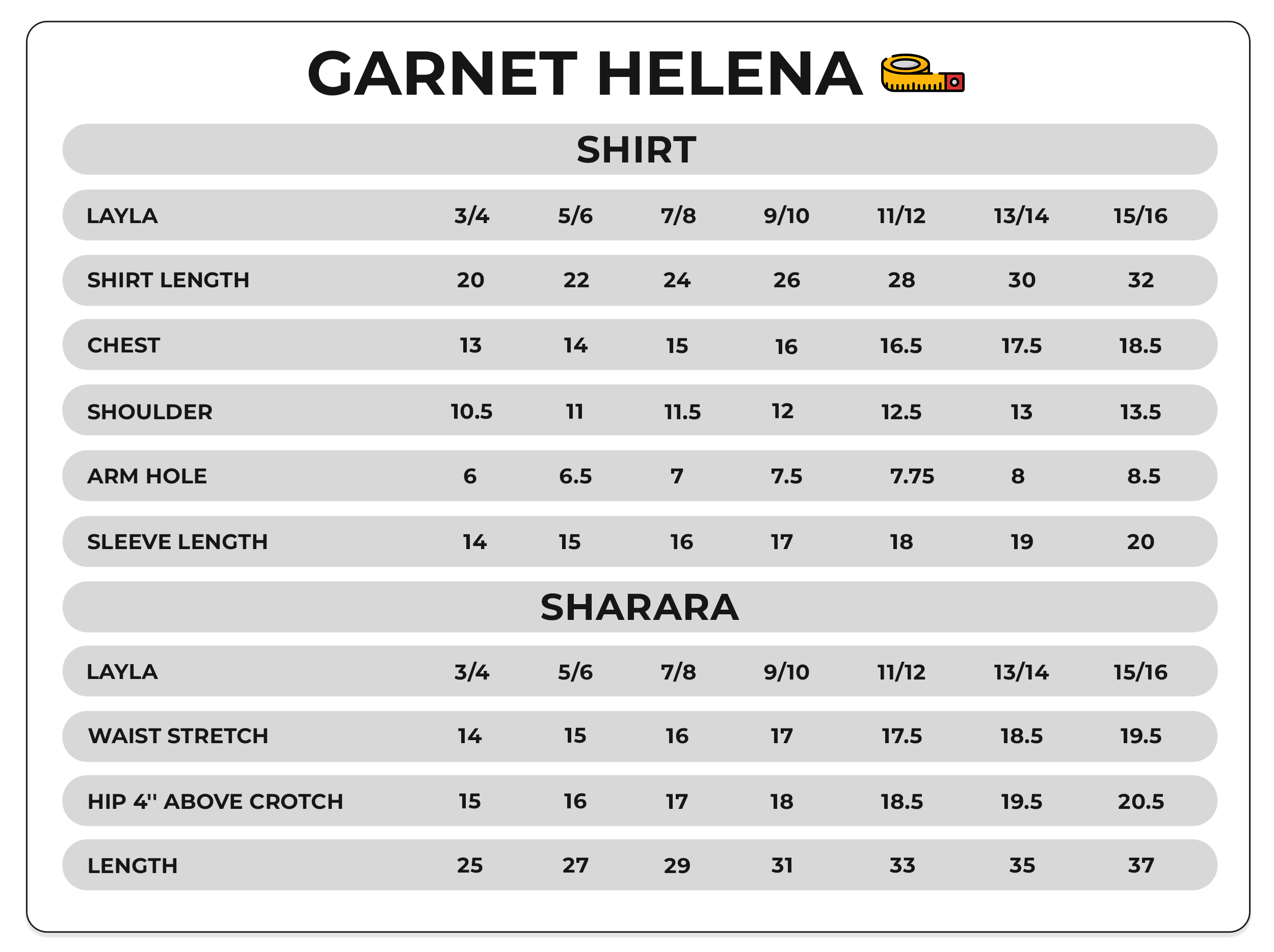 Size Chart Image