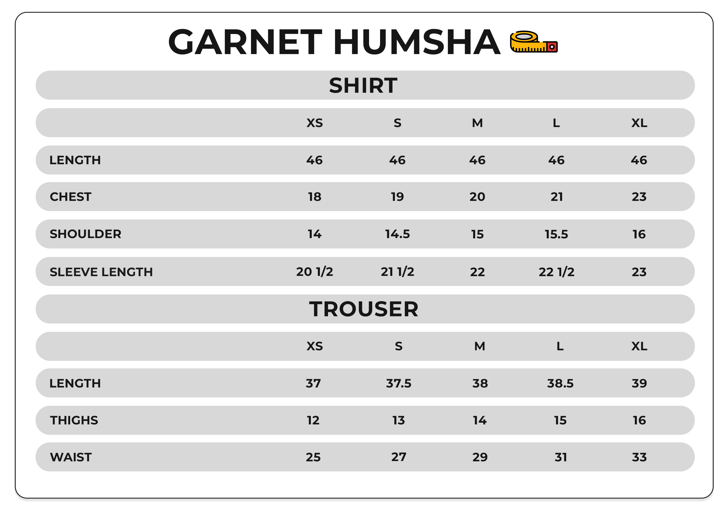 Size Chart Image