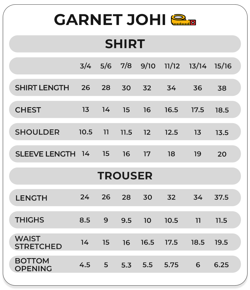 Size Chart Image