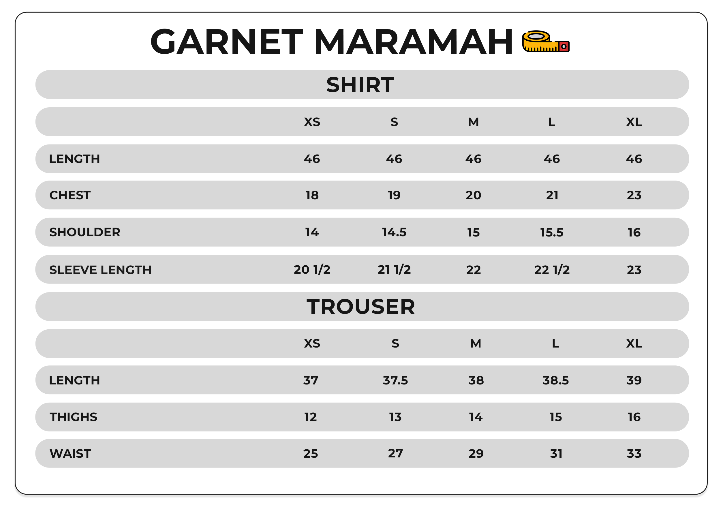 Size Chart Image