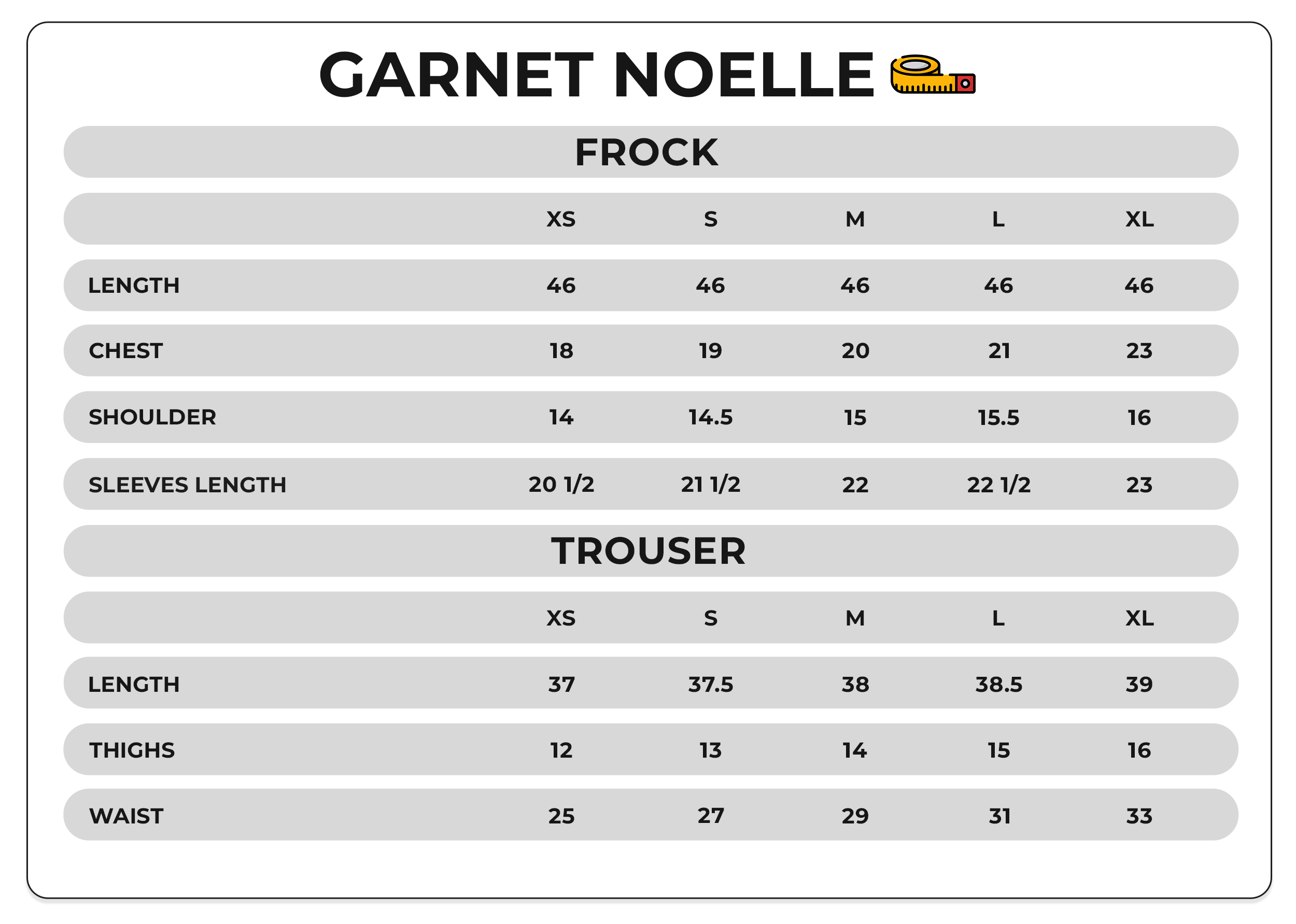 Size Chart Image