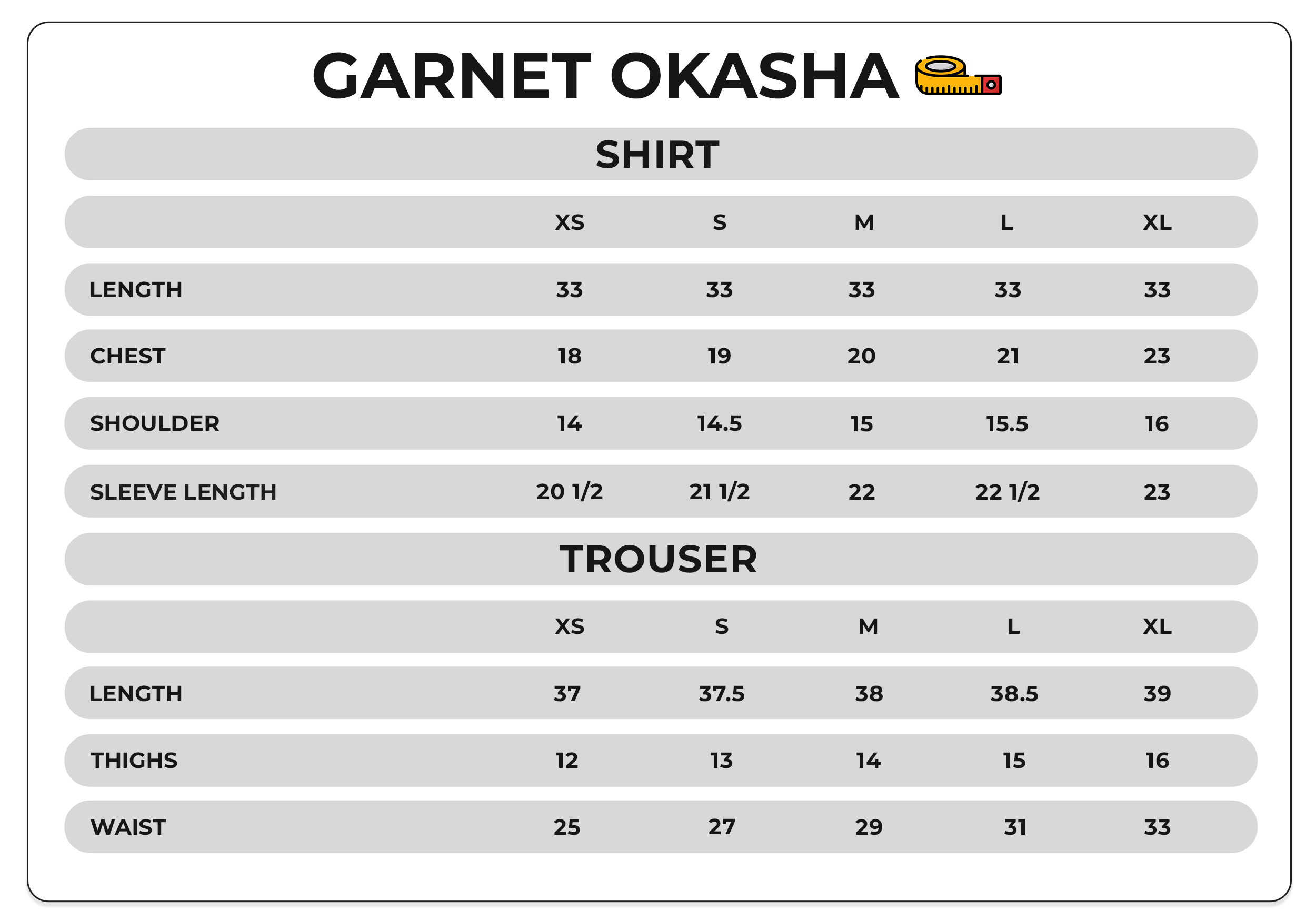 Size Chart Image