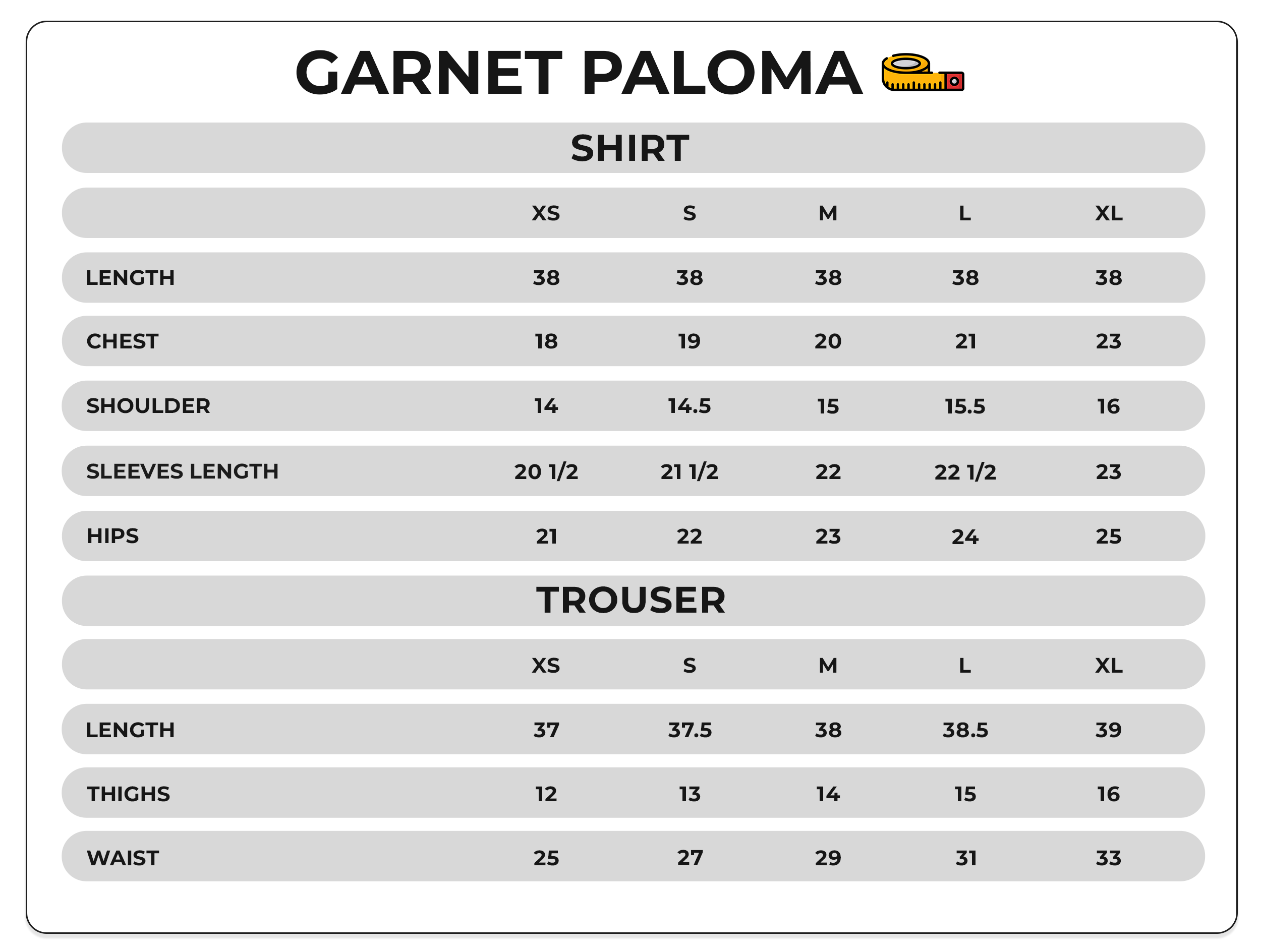 Size Chart Image