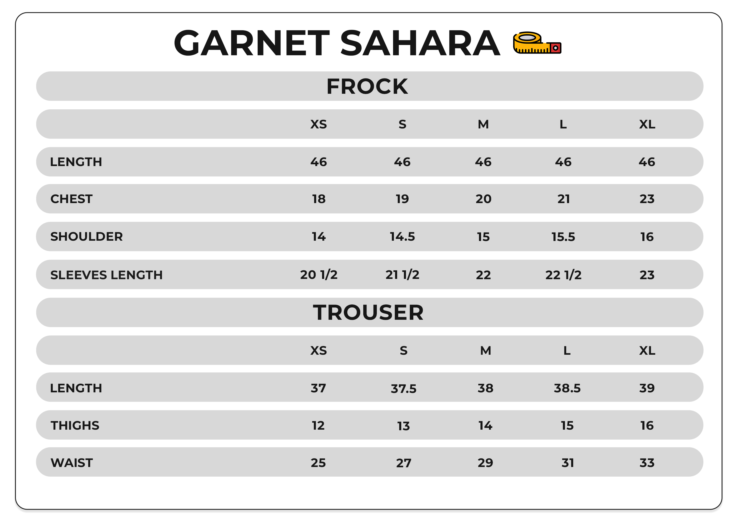 Size Chart Image