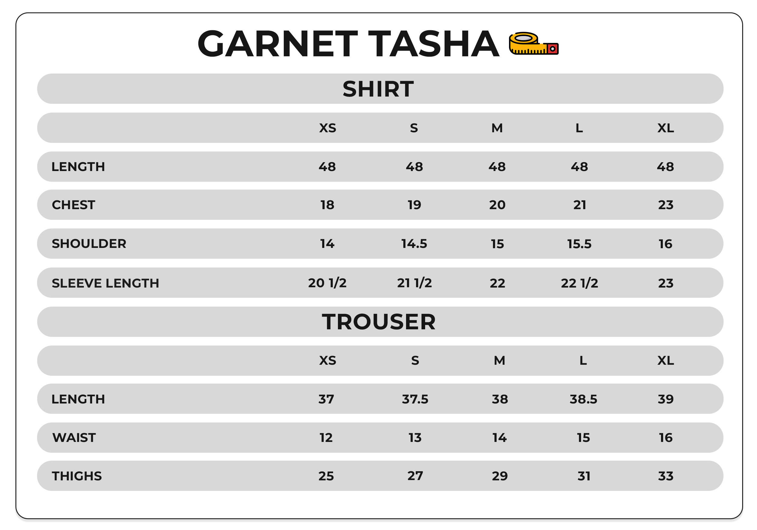 Size Chart Image