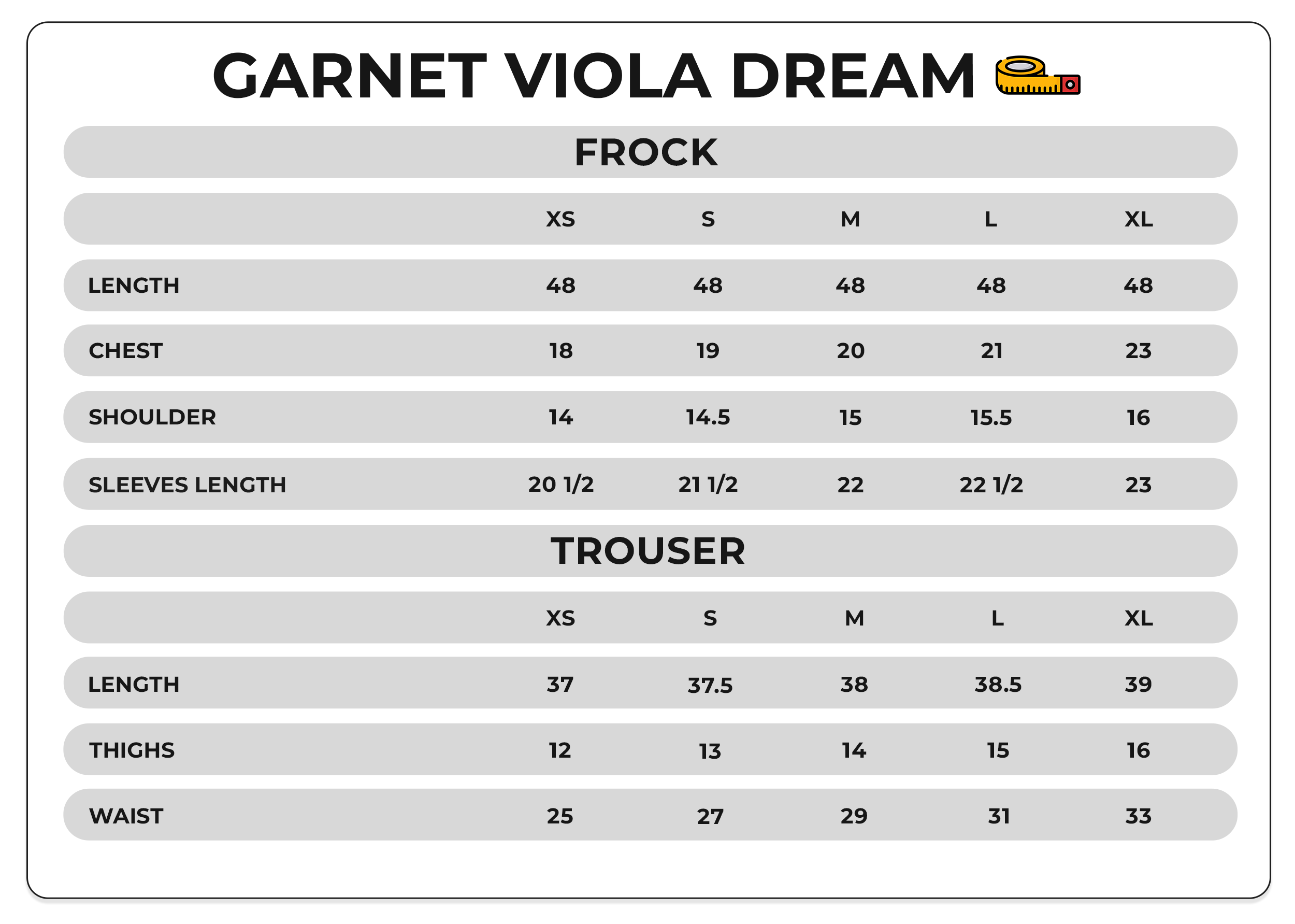 Size Chart Image