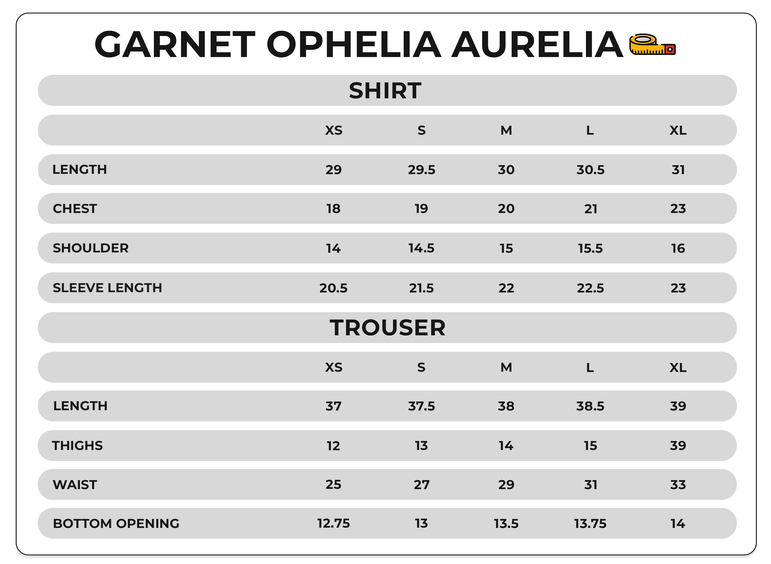 Size Chart Image