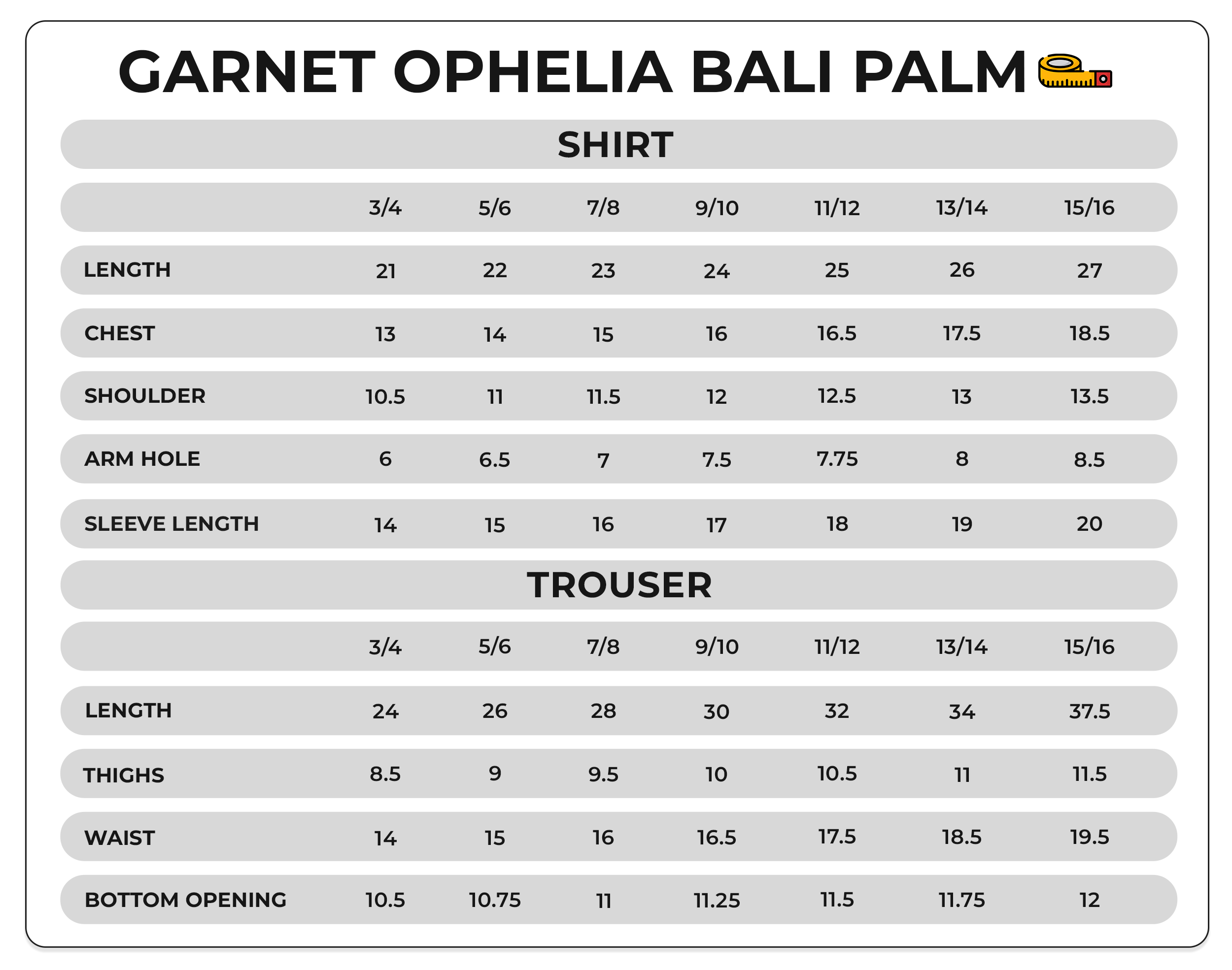 Size Chart Image