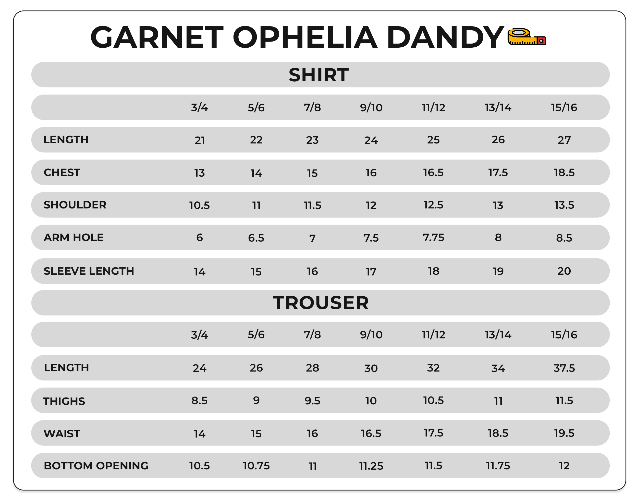 Size Chart Image