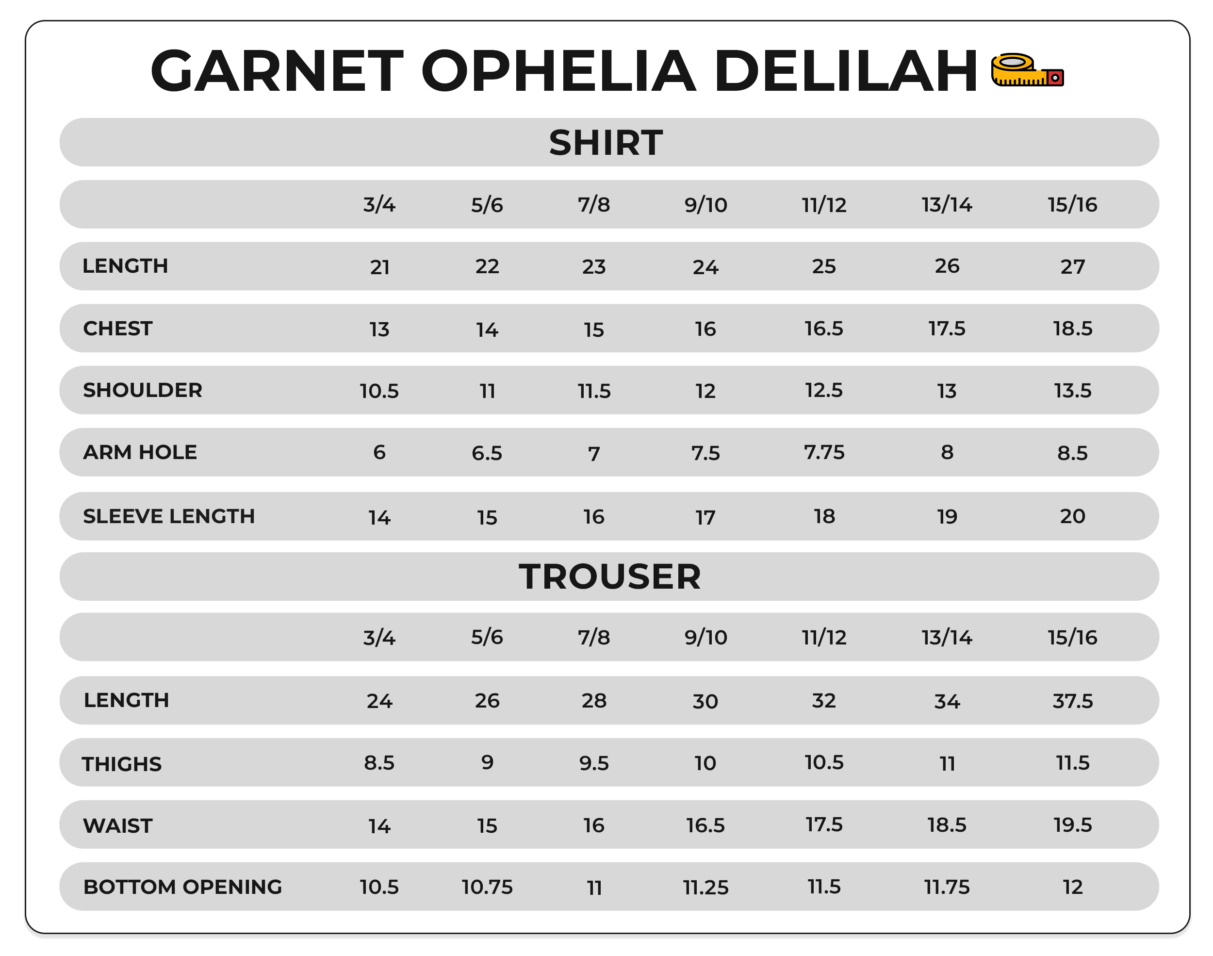 Size Chart Image