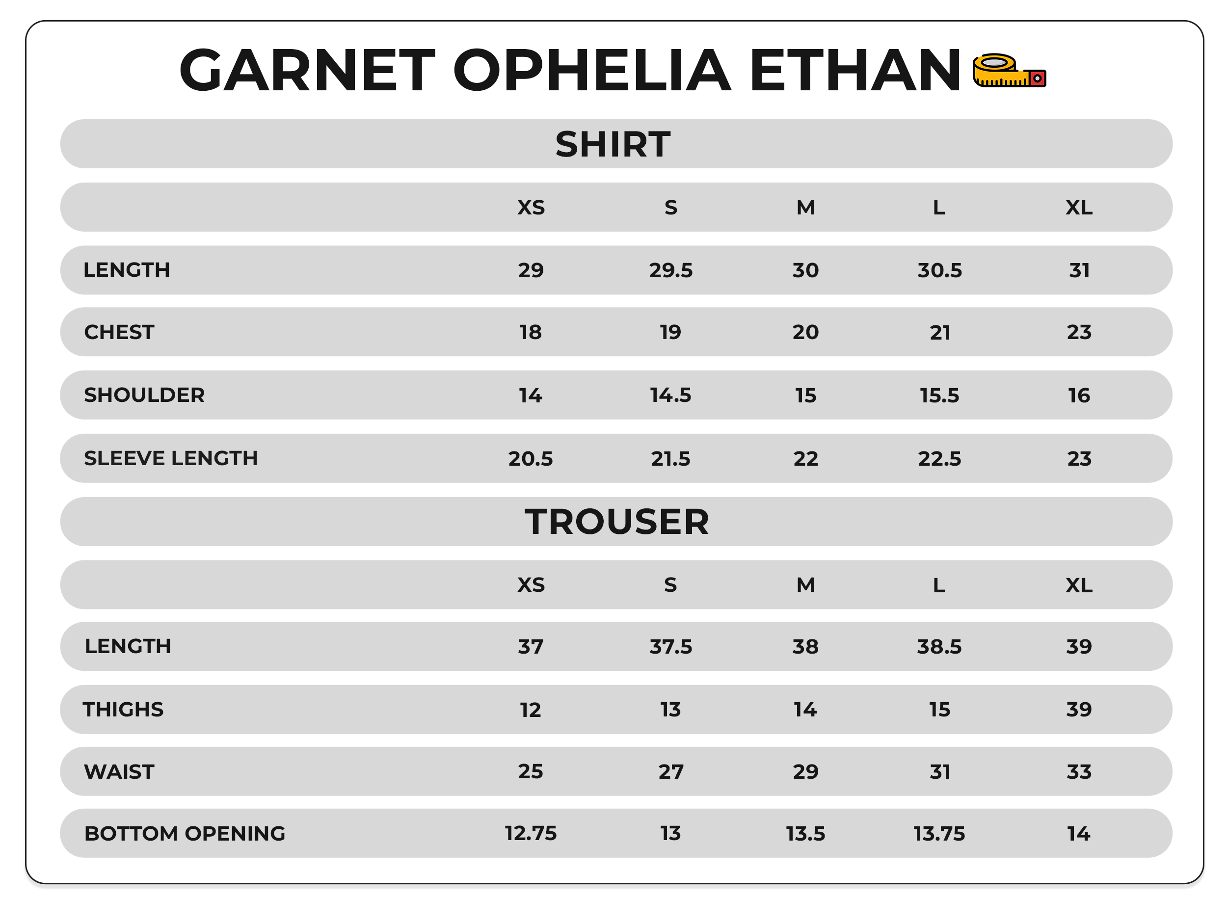 Size Chart Image