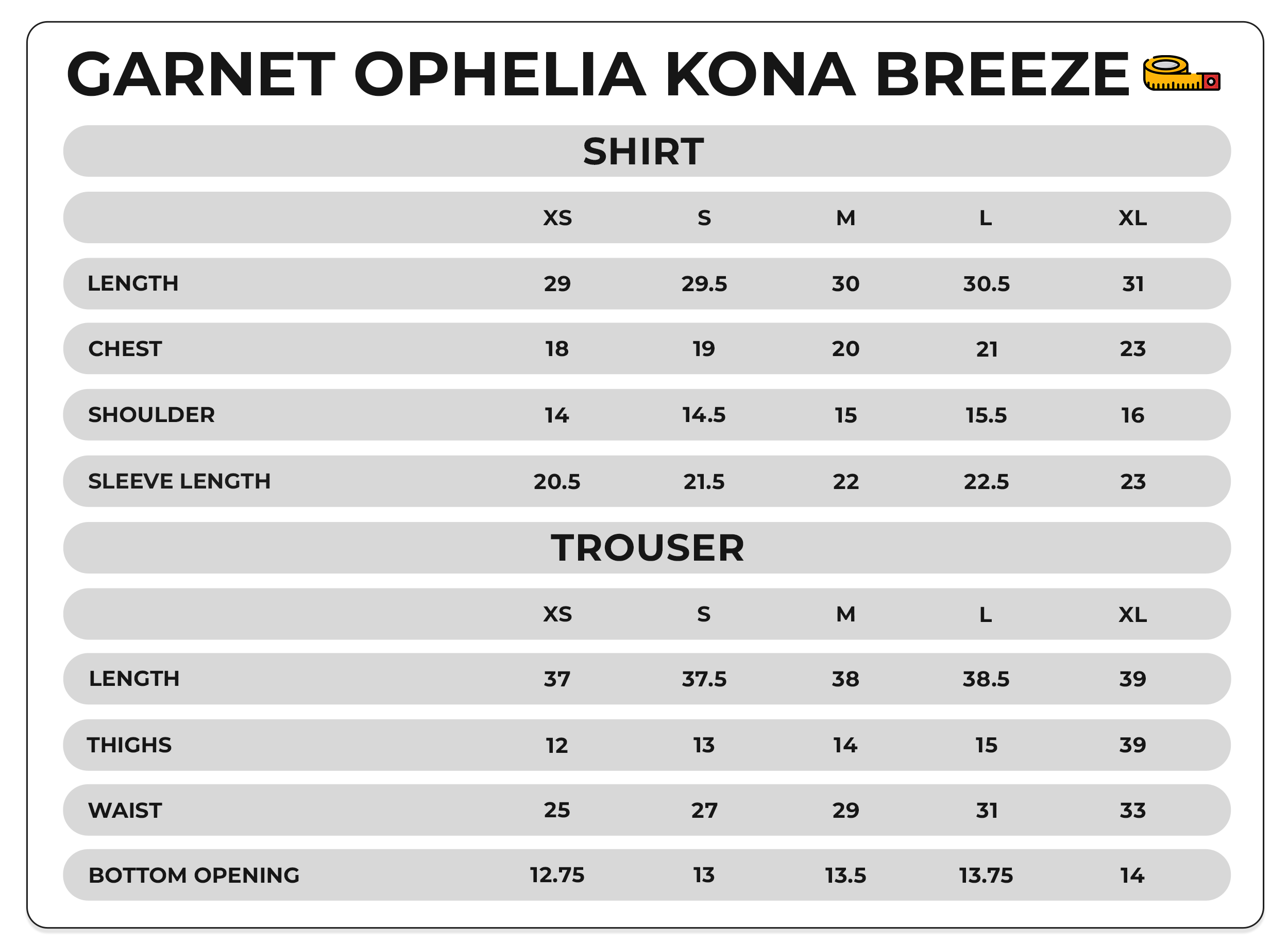 Size Chart Image