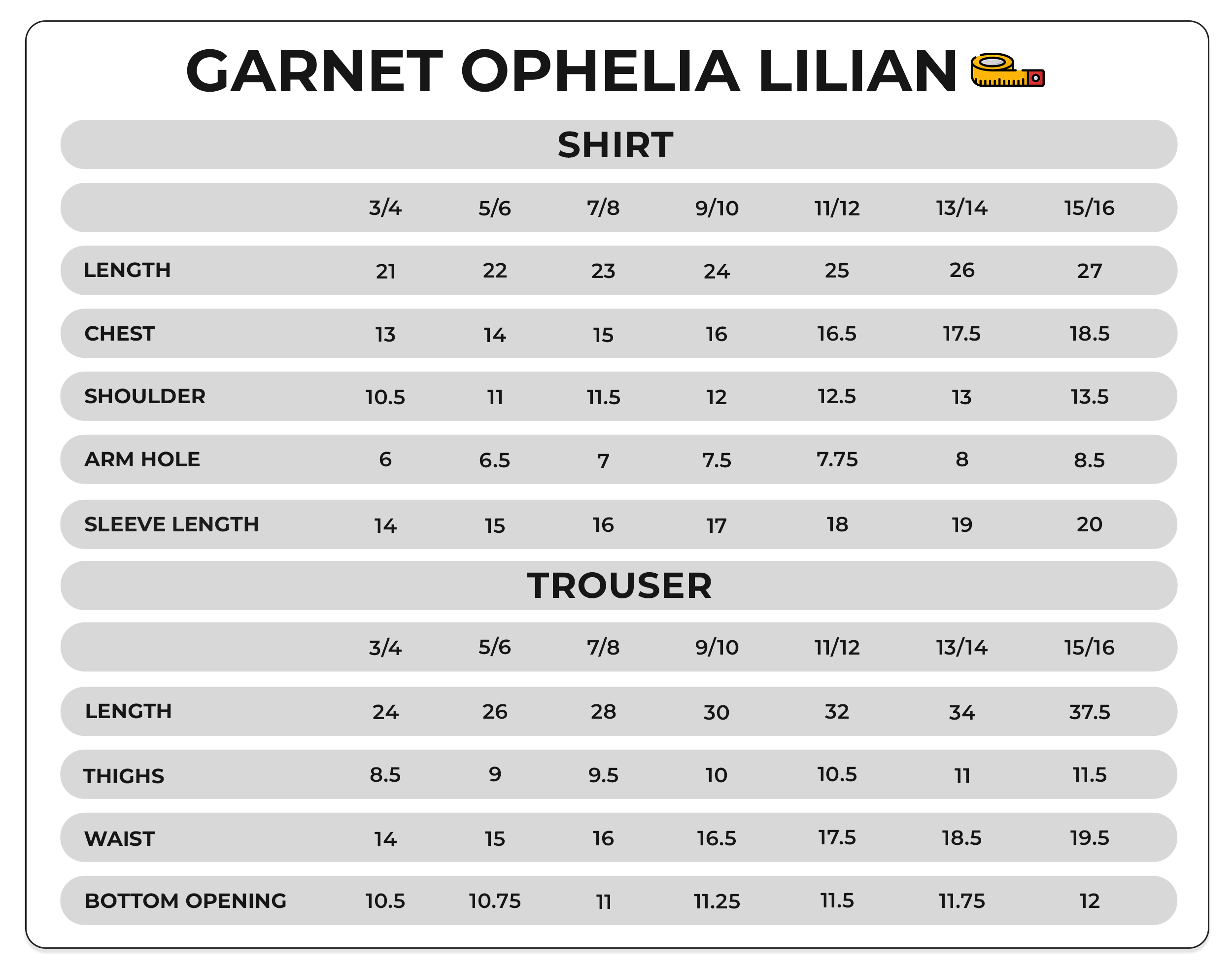 Size Chart Image