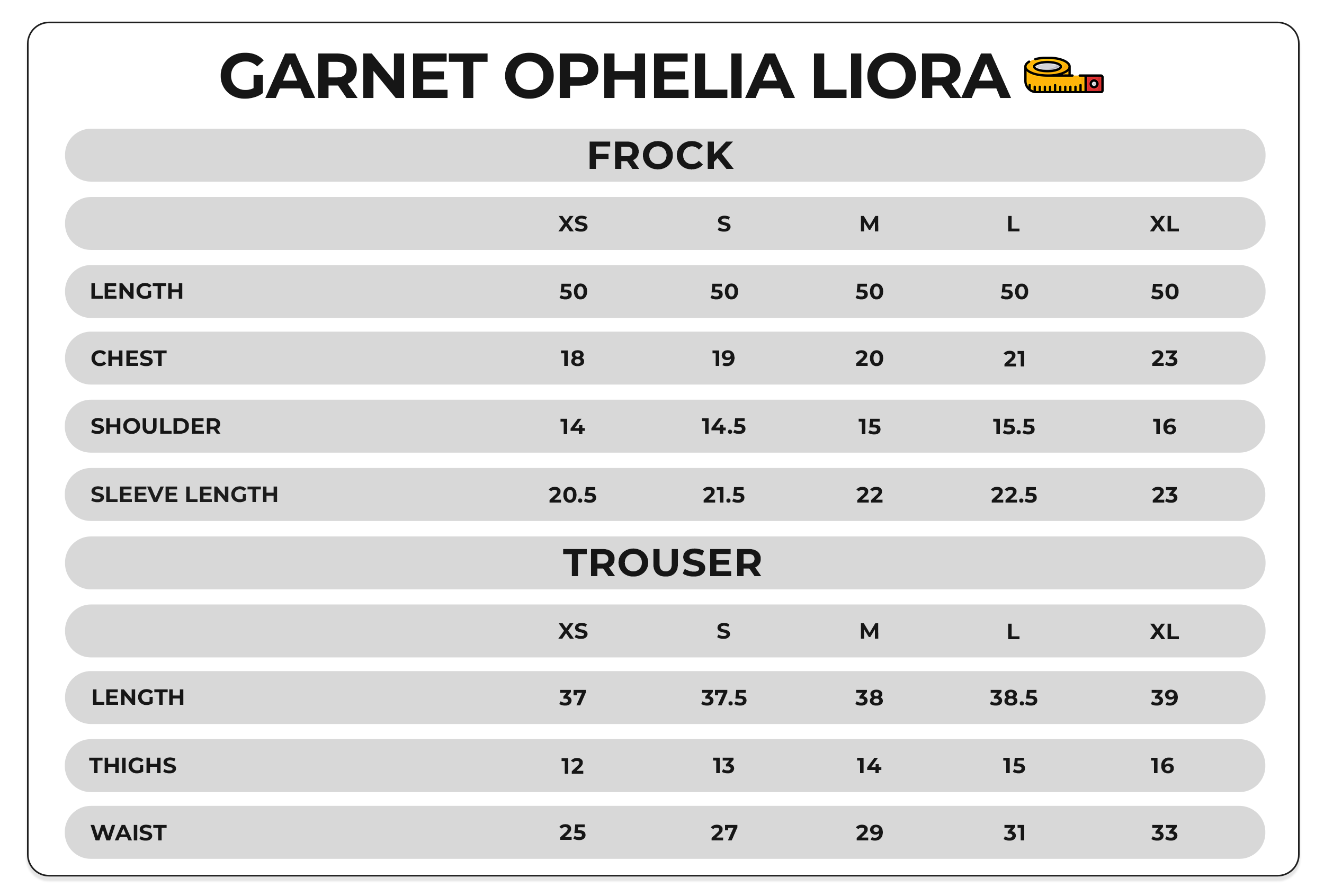 Size Chart Image