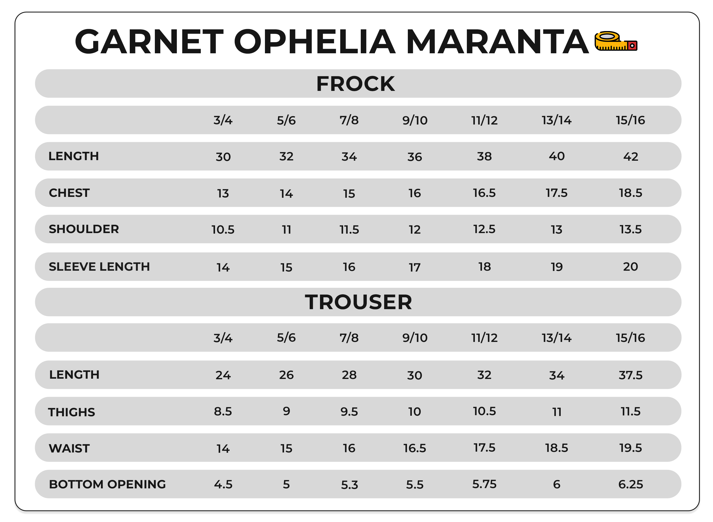 Size Chart Image